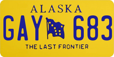 AK license plate GAY683