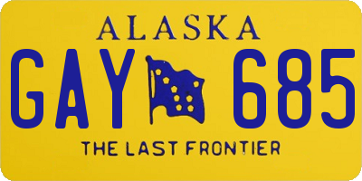 AK license plate GAY685