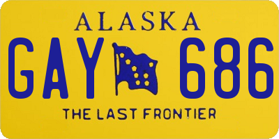 AK license plate GAY686