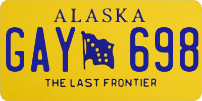 AK license plate GAY698