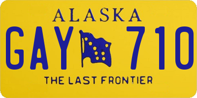 AK license plate GAY710