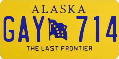 AK license plate GAY714