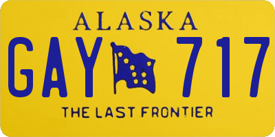 AK license plate GAY717