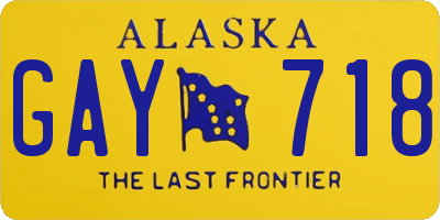 AK license plate GAY718