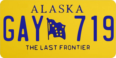AK license plate GAY719