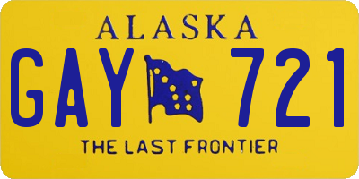 AK license plate GAY721