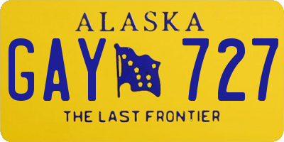 AK license plate GAY727