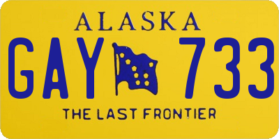 AK license plate GAY733
