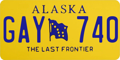 AK license plate GAY740