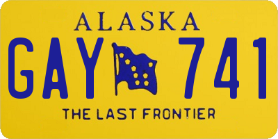 AK license plate GAY741