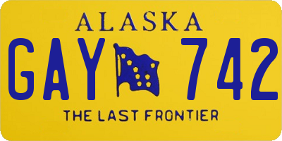 AK license plate GAY742