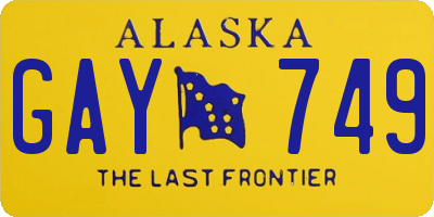 AK license plate GAY749