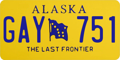 AK license plate GAY751