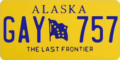AK license plate GAY757