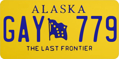 AK license plate GAY779