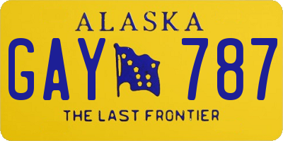 AK license plate GAY787