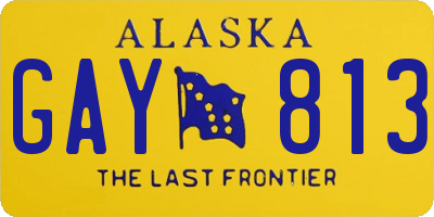 AK license plate GAY813