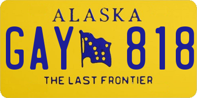 AK license plate GAY818