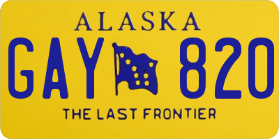 AK license plate GAY820