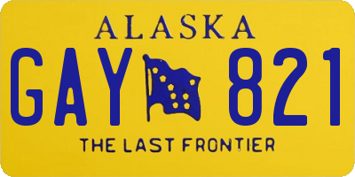 AK license plate GAY821