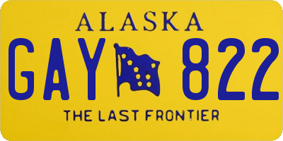 AK license plate GAY822