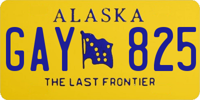 AK license plate GAY825