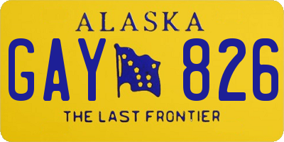 AK license plate GAY826