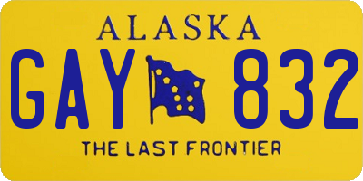 AK license plate GAY832
