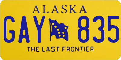 AK license plate GAY835