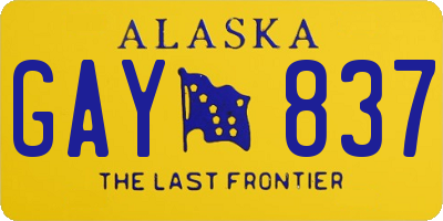AK license plate GAY837