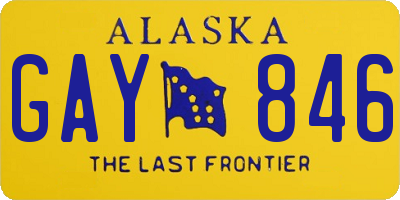 AK license plate GAY846