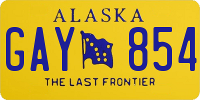 AK license plate GAY854