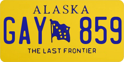 AK license plate GAY859