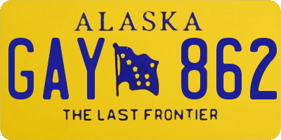 AK license plate GAY862