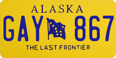 AK license plate GAY867
