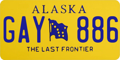 AK license plate GAY886