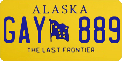 AK license plate GAY889