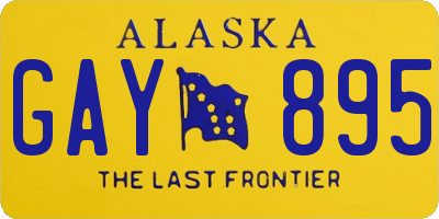 AK license plate GAY895
