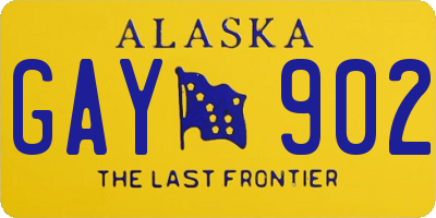AK license plate GAY902