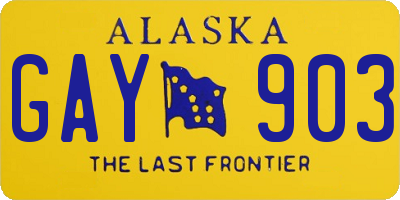 AK license plate GAY903