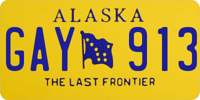 AK license plate GAY913