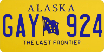 AK license plate GAY924