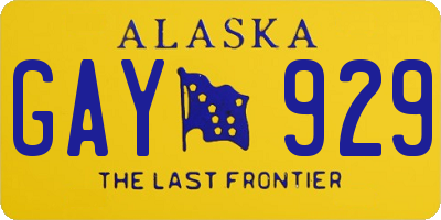AK license plate GAY929