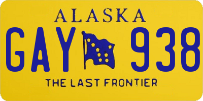 AK license plate GAY938
