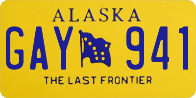 AK license plate GAY941
