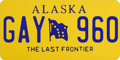 AK license plate GAY960