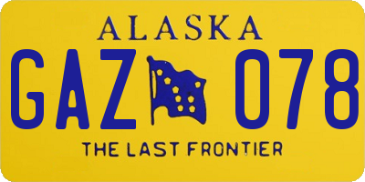 AK license plate GAZ078