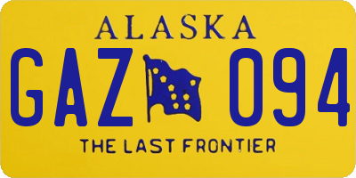AK license plate GAZ094