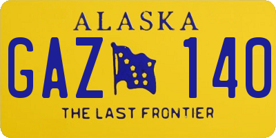 AK license plate GAZ140