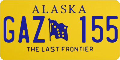 AK license plate GAZ155